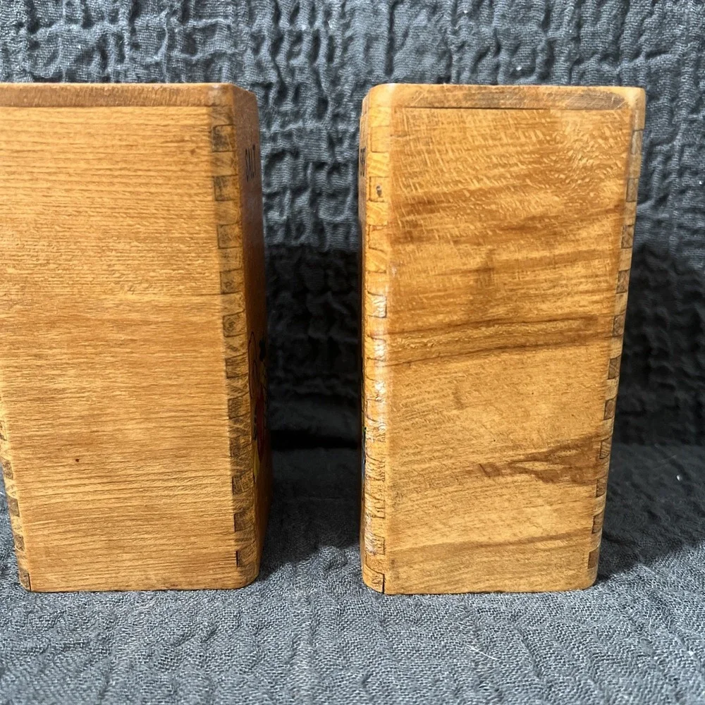 Vtg Salt & Pepper Shakers‎ Mid Century 60s Collectible Large Wood Ucagco Fruit